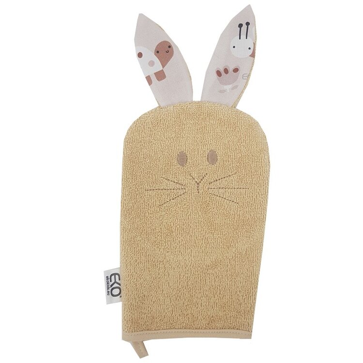 EKO Žínka bavlněná s oušky Bunny Beige 20x15 cm Eko