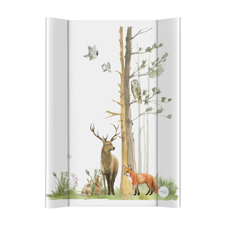 CEBA Podložka přebalovací 2-hranná s pevnou deskou (50x70) Basic Woodland Ceba