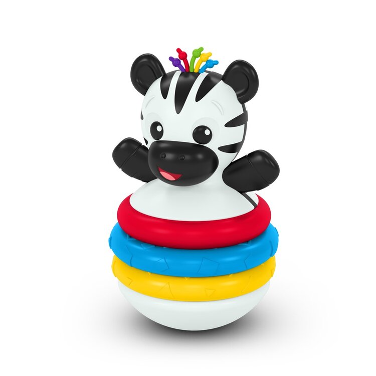 BABY EINSTEIN Kousátko stohovací zebra Stack & Wobble Zen™ 3m+ Baby Einstein