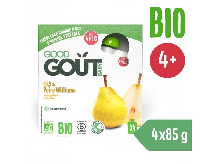 EXP: 30.10.2023 4x GOOD GOUT BIO Hruška 85 g Good Gout