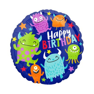 Balónek fóliový Happy Birthday strašidýlka Albi Albi