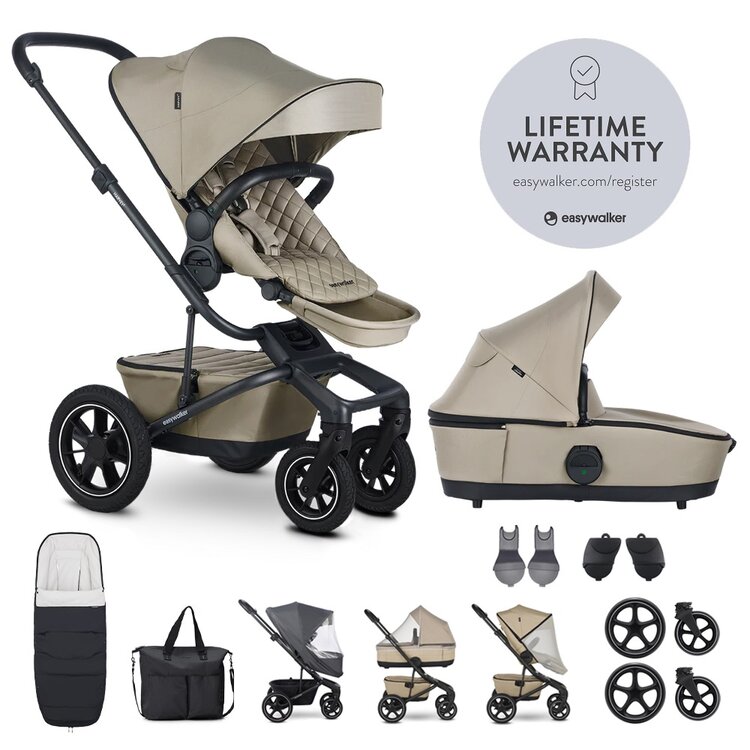 EASYWALKER Set XXL kočárek kombinovaný Harvey⁵ Air Premium Pearl Taupe s příslušenstvím Easywalker