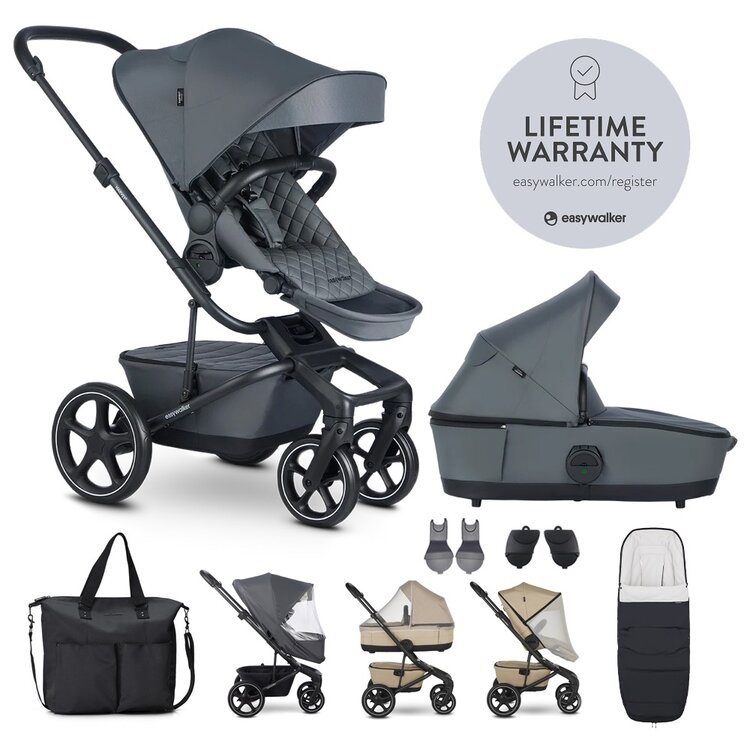 EASYWALKER Set XXL kočárek kombinovaný Harvey⁵ Premium Mineral Grey s příslušenstvím Easywalker