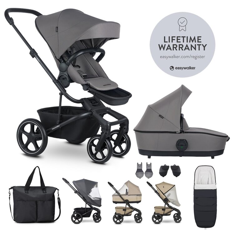 EASYWALKER Set XXL kočárek kombinovaný Harvey⁵ Pebble Grey s příslušenstvím Easywalker