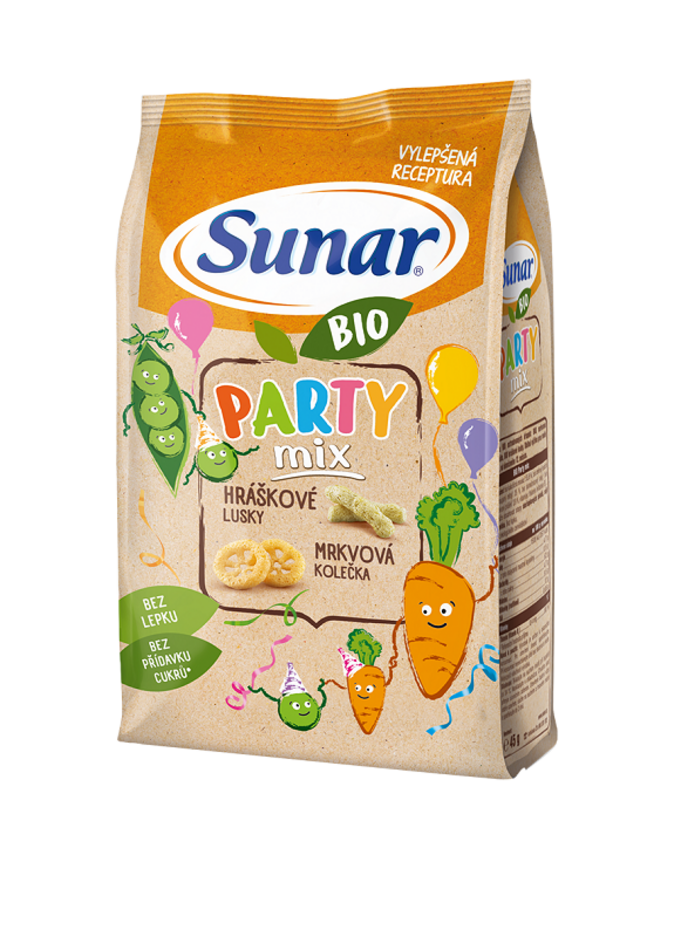 EXP: 26.12.2023 SUNAR BIO Křupky Party mix 45 g Sunar