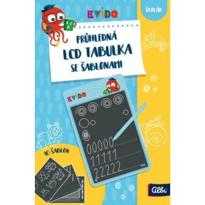 Průhledná LCD tabulka se šablonami - Kvído Albi Albi