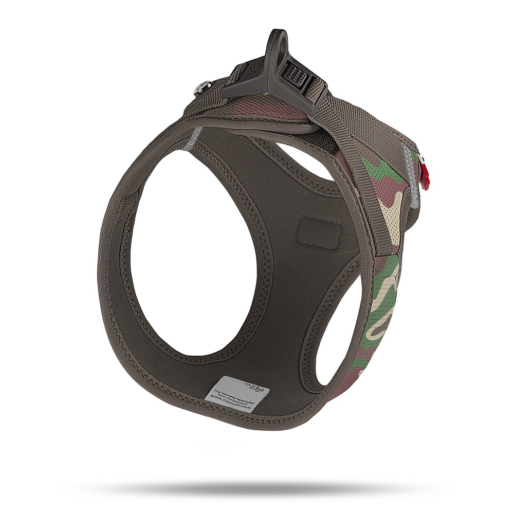 CURLI Postroj pro psy se sponou Air-Mesh Camo