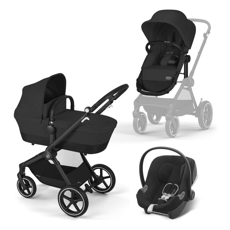 CYBEX Kočárek kombinovaný EOS Moon Black Gold + Autosedačka Aton B2 Cybex