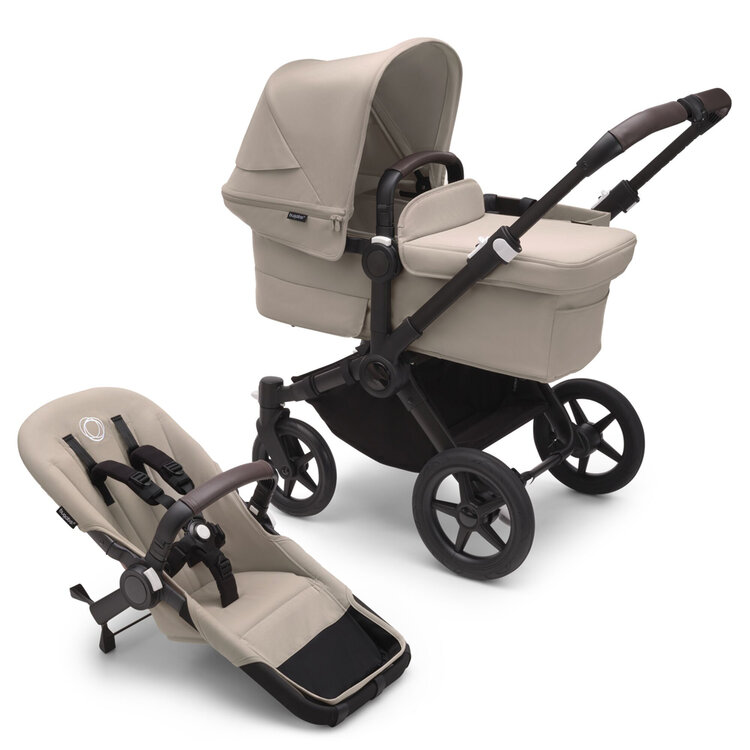 BUGABOO Donkey 5 Mineral Mono Kočárek kompletní Black/Desert Taupe-Desert Taupe Bugaboo