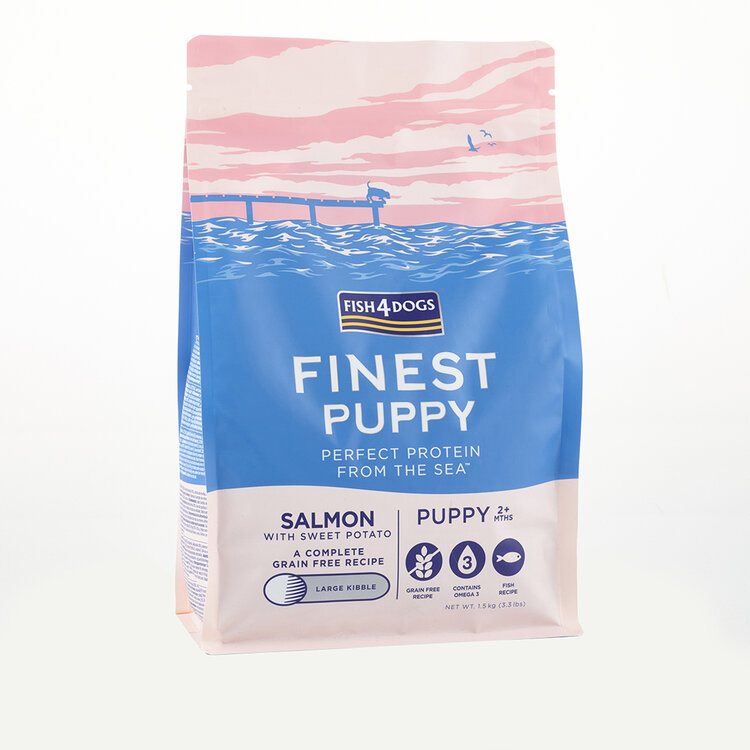 FISH4DOGS Granule velké pro štěňátka Finest losos se sladkými bramborami 6 kg