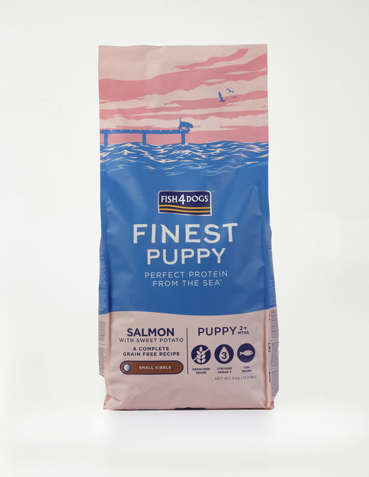 FISH4DOGS Granule malé pro štěňátka Finest losos se sladkými bramborami 6 kg