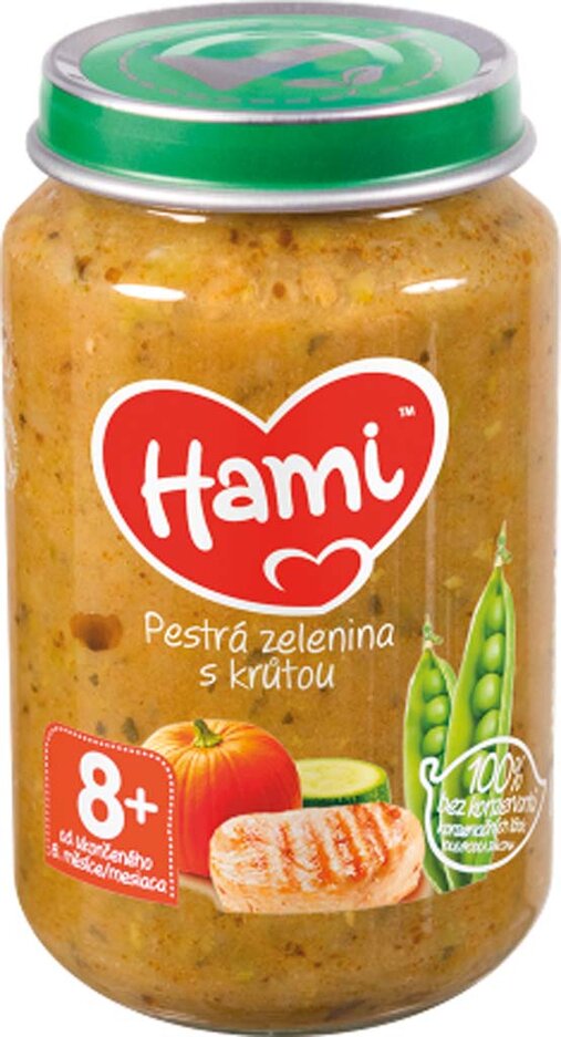 Hami Pestrá zelenina s krůtou 200 g Hami