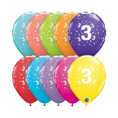 Balónky latexové Ročník 3 barevné 6 ks Albi Albi