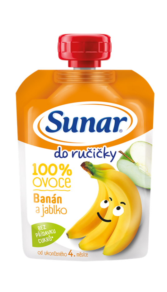 Sunar kapsička Do ručičky jablko banán 100g Sunar