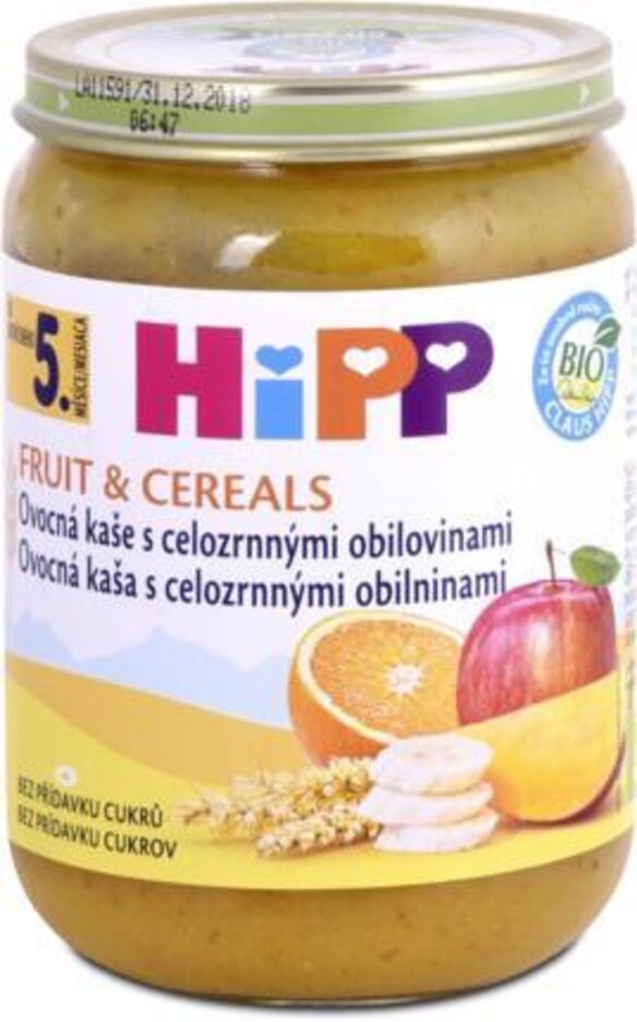 HiPP BIO Ovocná kaše s celozrnnými obilovinami 190 g HiPP