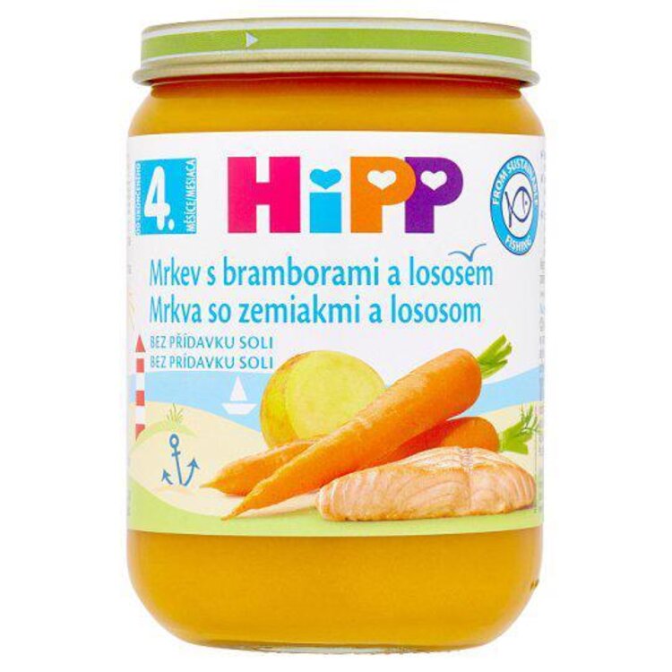 HiPP Mrkev s bramborami a lososem 190 g HiPP