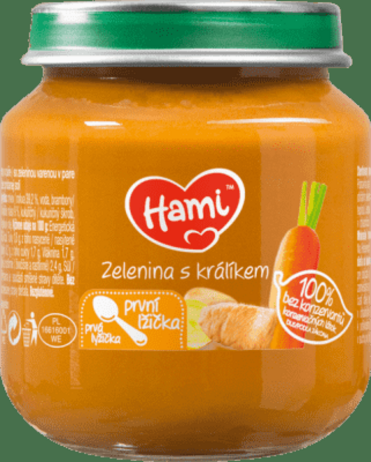 Hami Zelenina s králíkem první lžička 125 g Hami