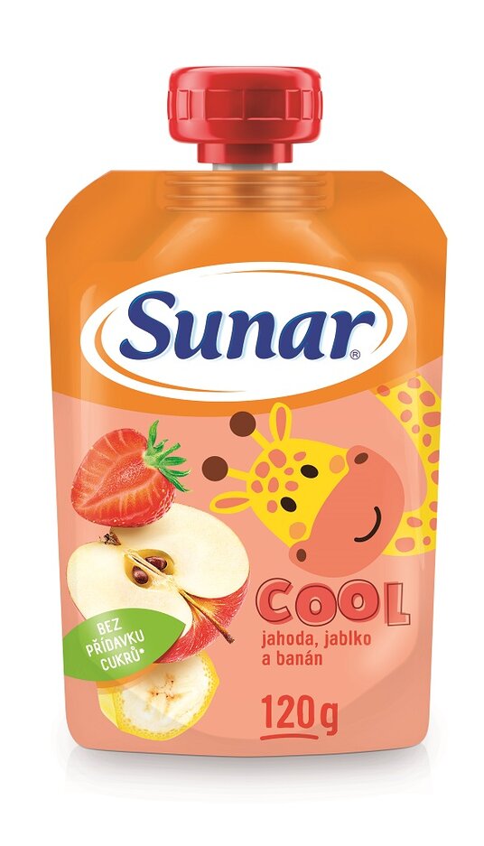 Sunárek Cool ovoce jahoda banán jablko 120 g Sunar