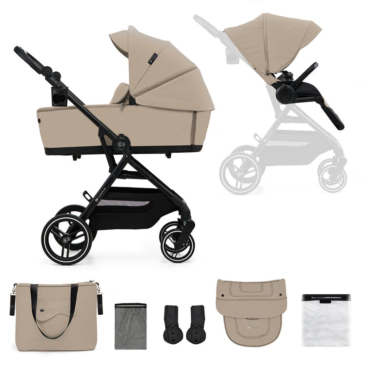 KINDERKRAFT SELECT Kočárek kombinovaný Yoxi 2v1 Sand Beige Kinderkraft select