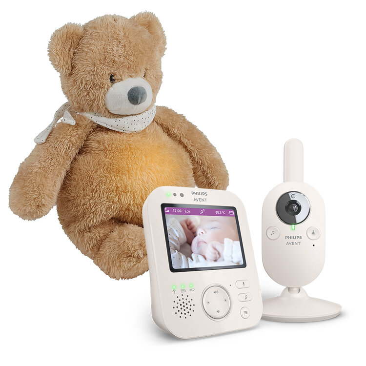 Philips AVENT Chůvička dětská video SCD891/26+NATTOU Uspáváček 4v1 Sleepy Bear Pale Brown 0m+ Philips Avent