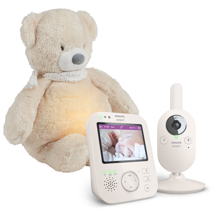 Philips AVENT Chůvička dětská video SCD891/26+NATTOU Uspáváček 4v1 Sleepy Bear Beige 0m+ Philips Avent