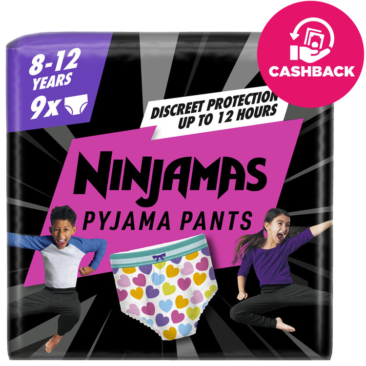 PAMPERS Kalhotky plenkové Ninjamas Pyjama Pants Srdíčka