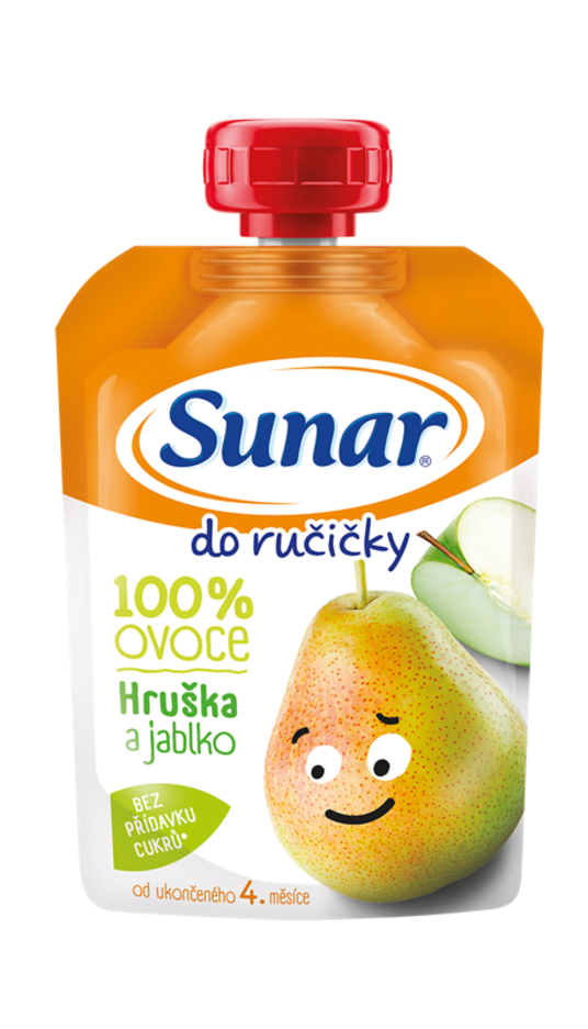 Sunar kapsička Do ručičky jablko hruška 100g Sunar