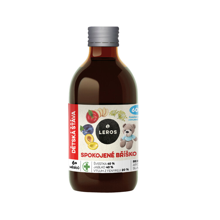 LEROS Šťáva dětská Spokojené bříško 250ml Leros Baby