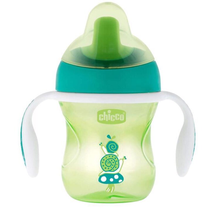 CHICCO Hrneček Trénujeme s držadly 200 ml zelený 6m+ Chicco