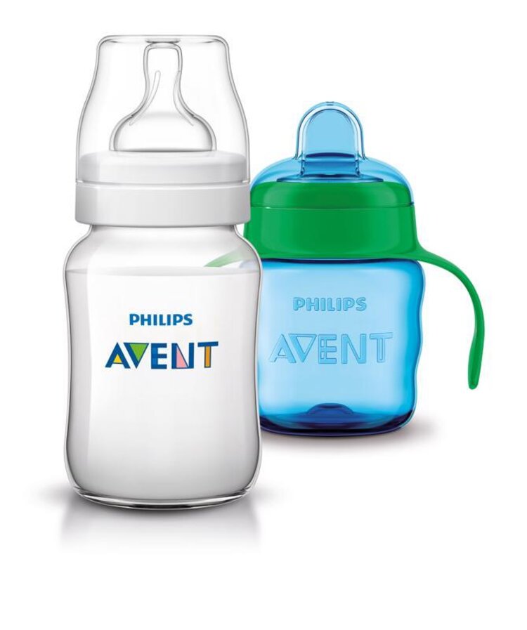 Philips AVENT Láhev Classic+ 260 ml + Hrneček Classic 200 ml modrý Philips Avent