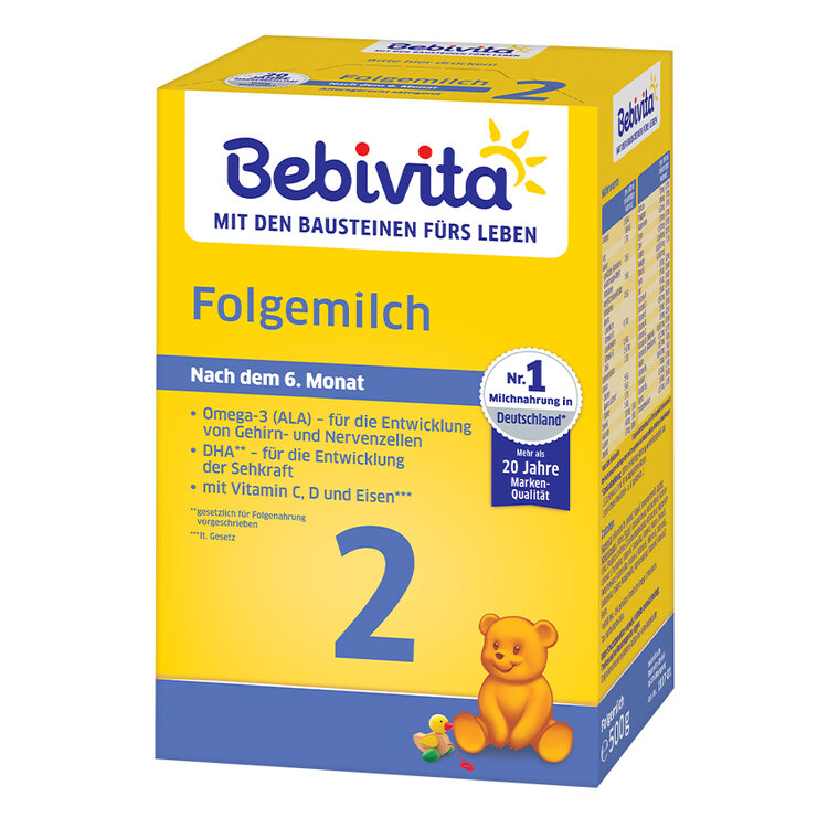 EXP: 04.07.2024 BEBIVITA Mléko 2 Instantní pokračovací mléčná výživa od uk. 6. měsíce