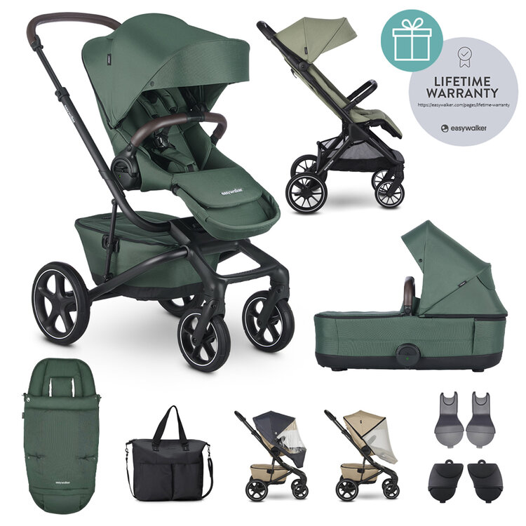 EASYWALKER Kočárek kombinovaný Jimmey Pine Green XXL RWS + Jackey XL Sage Green Easywalker