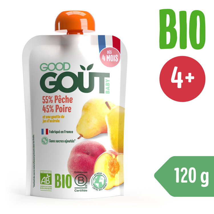 GOOD GOUT BIO Broskev s hruškou (120 g) Good Gout