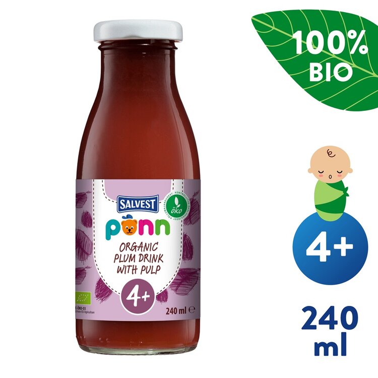 SALVEST Põnn BIO Švestková šťáva s dužinou (240 ml) Salvest