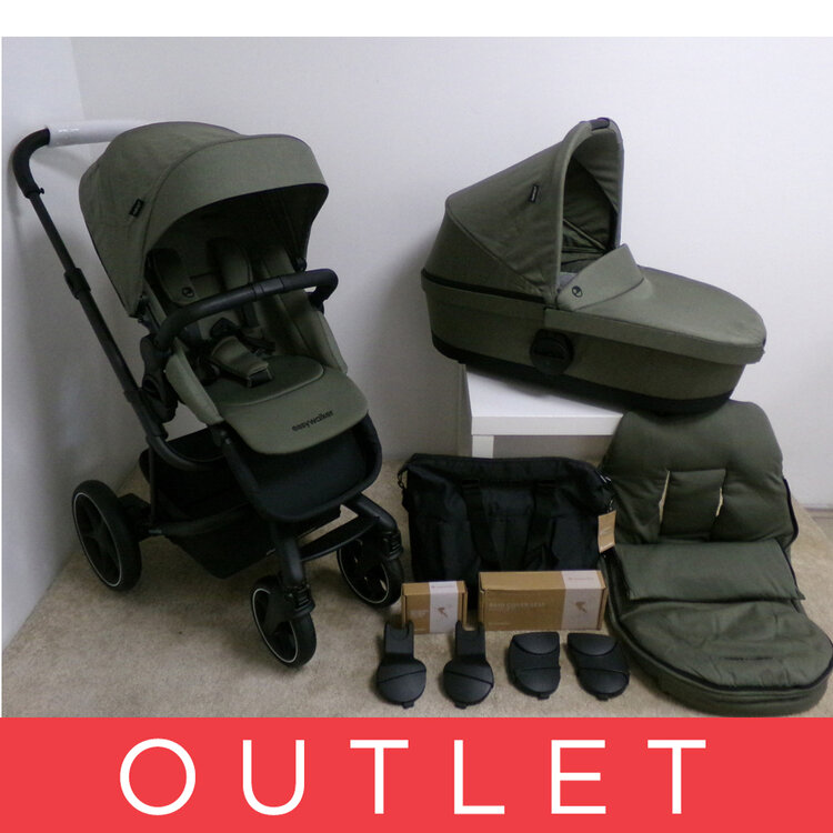 EASYWALKER Set XXL kočárek kombinovaný Harvey3 Sage Green s příslušenstvím Easywalker