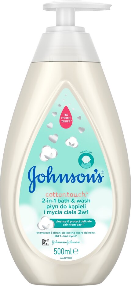 EXP: 18.08.2024 JOHNSON'S Cottontouch koupel a mycí gel 2v1 500 ml JOHNSONS