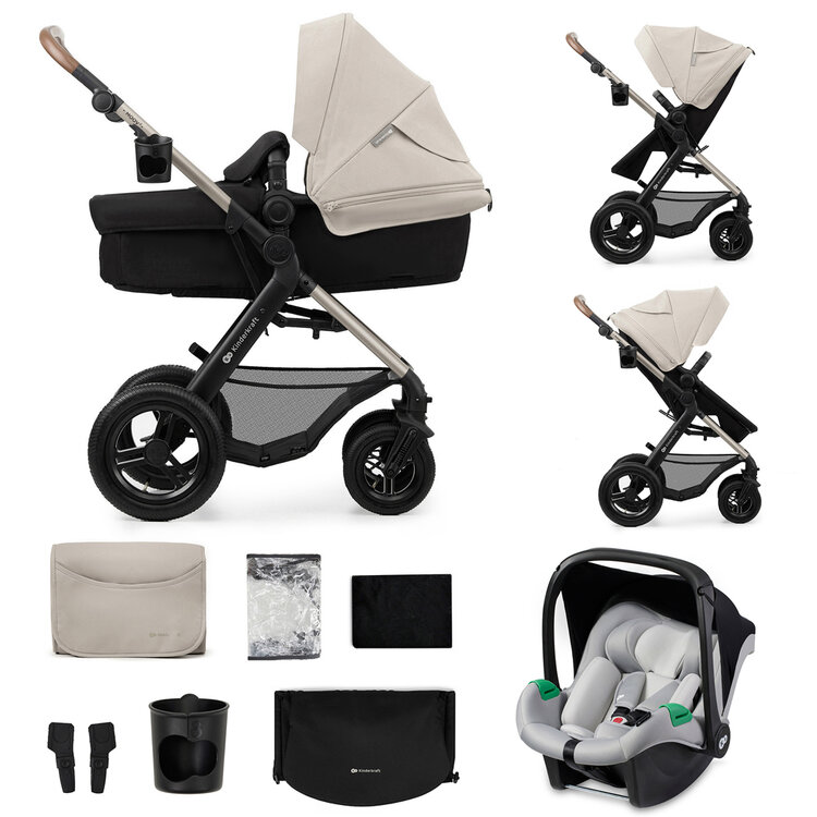 KINDERKRAFT Kočárek kombinovaný Moov 2 Air 3v1 Moonlight Grey Kinderkraft