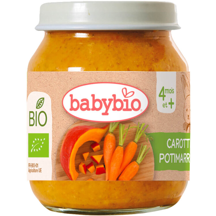 BABYBIO Bio mrkev a dýně 130 g Babybio