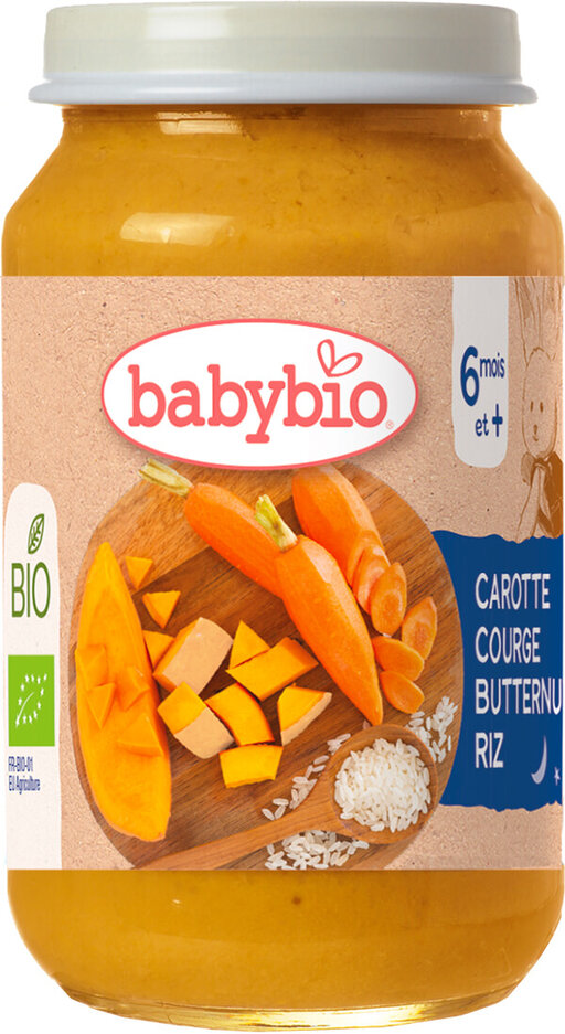 BABYBIO Bio mrkev dýně a rýže 200 g Babybio