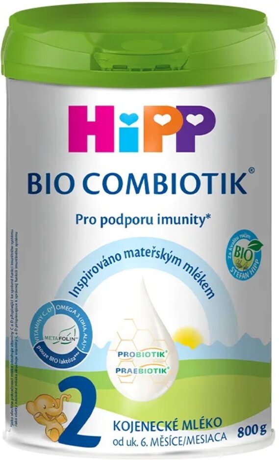 HiPP BIO Výživa pokračovací mléčná kojenecká Combiotik® 2 DÓZA od uk. 6. měsíce