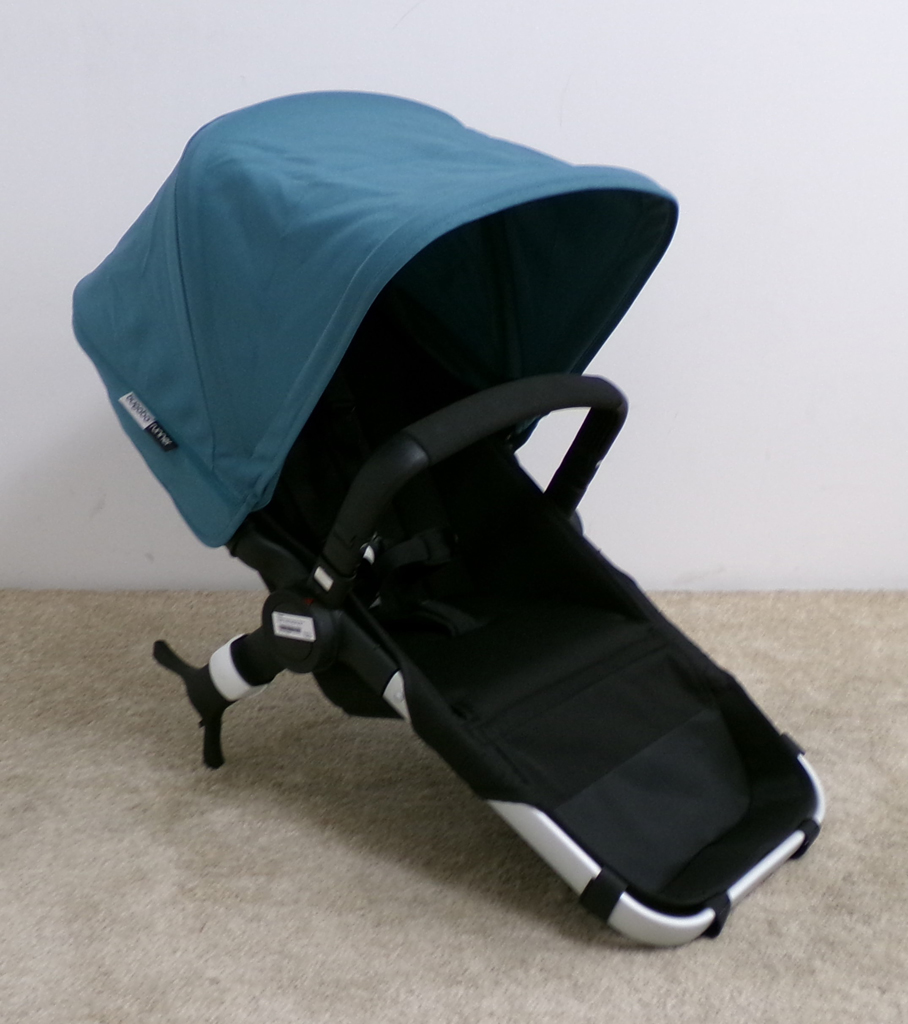 BUGABOO Sedačka sportovní Runner - Black se stříškou Petrol Blue Bugaboo