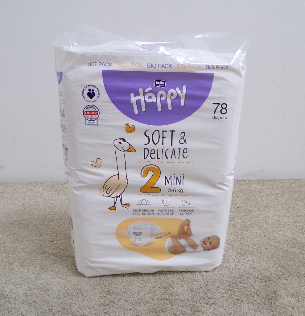 BELLA HAPPY Baby Pleny jednorázové Mini 3-6 kg Big Pack 78 ks Bella Baby Happy