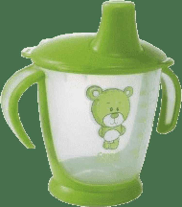 CANPOL BABIES Nevylévací hrníček Teddy Friend- zelená 180 ml Canpol Babies