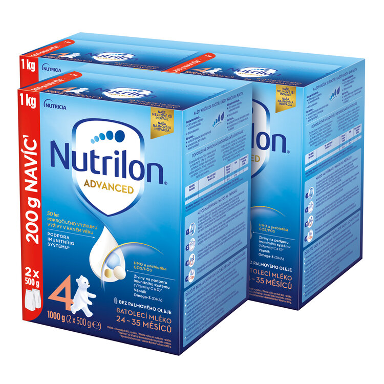 NUTRILON Mléko batolecí 4 Advanced od uk. 24. měsíce 3x1000 g Nutrilon