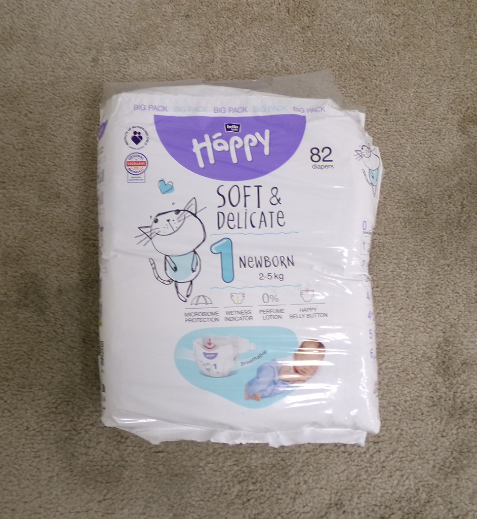 BELLA HAPPY BABY Pleny jednorázové New Born 2-5 kg Big Pack 82 ks Bella Baby Happy