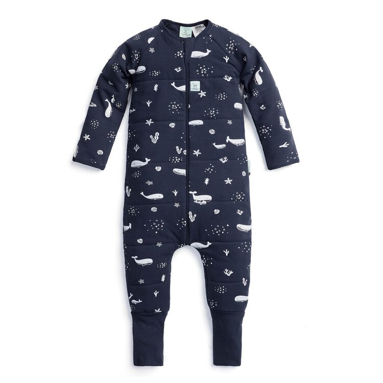 ERGOPOUCH Overal na spaní organická bavlna Onesie Whale 12-24 m