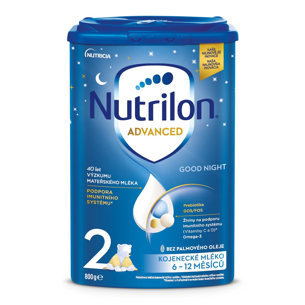 EXP: 02.06.2024 NUTRILON Mléko pokračovací kojenecké 2 Advanced Good Night od uk. 6. měsíce 6x 800 g Nutrilon