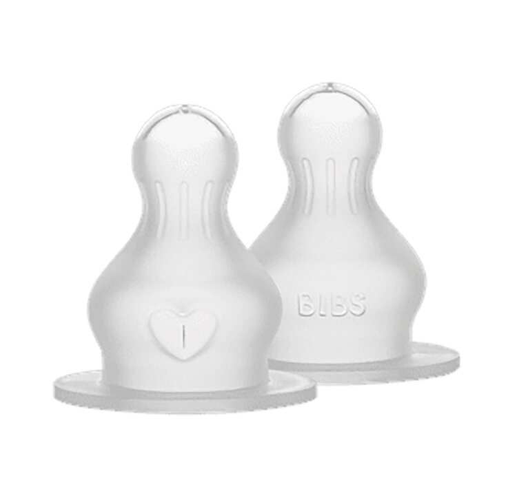 BIBS Savičky silikonové Baby bottle - pomalý průtok Bibs