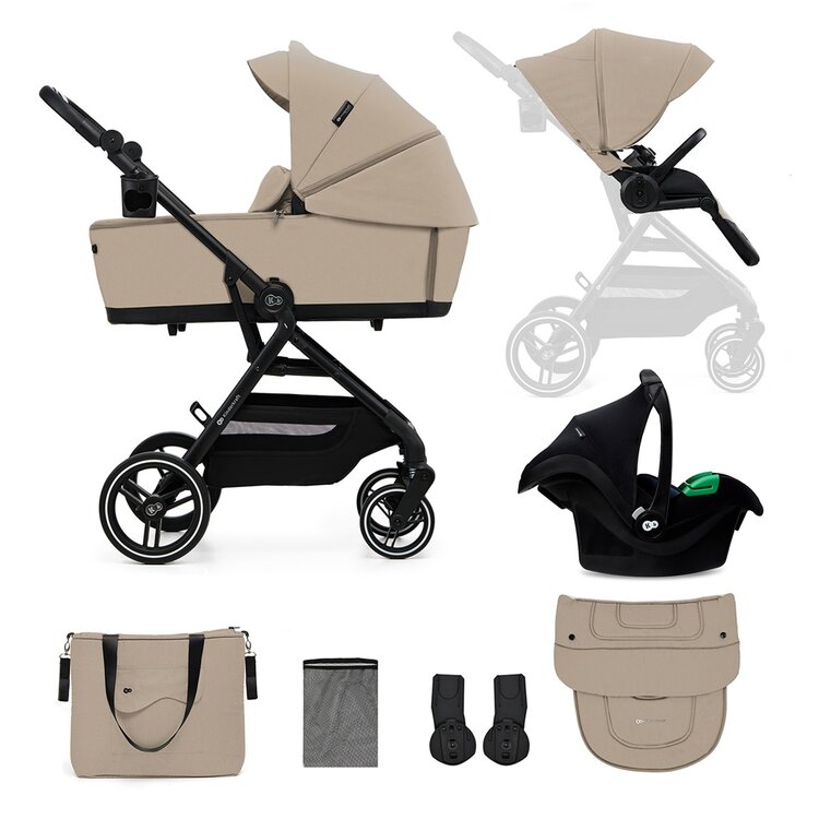 KINDERKRAFT SELECT Kočárek kombinovaný Yoxi 3v1 Sand Beige Kinderkraft select