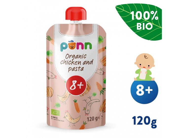 EXP: 18.12.2024 SALVEST Põnn BIO Kuřátko s těstovinami (120 g) Salvest